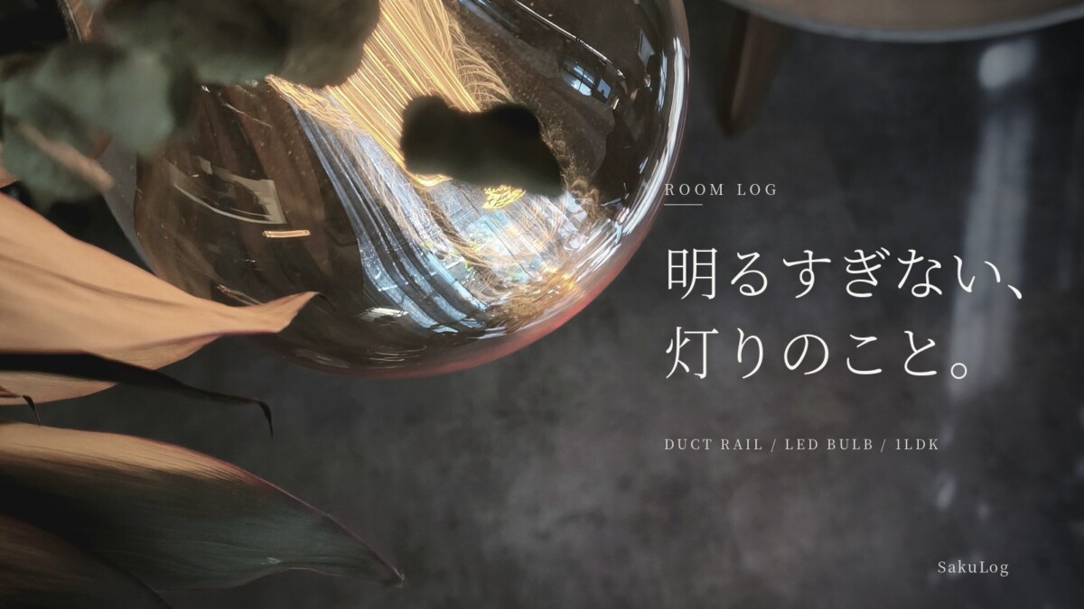 窓の光が映り込むNOSTALGIAのガラス電球。明るすぎない、灯りのこと。